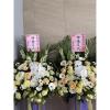 潔白高雅百合花藝術高架花籃-出貨照片