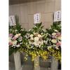 B款潔白高雅百合花藝術高架花籃(無法指定款式)-出貨照片