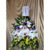 B款潔白高雅百合花藝術高架花籃(無法指定款式)-出貨照片