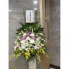 B款潔白高雅百合花藝術高架花籃(限殯儀館告別式/無法指定款式)-出貨照片