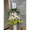 B款潔白高雅百合花藝術高架花籃(限殯儀館告別式/無法指定款式)-出貨照片