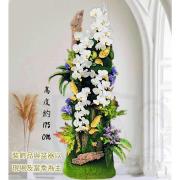 175cm 租用君品蘭花(白）(限殯...