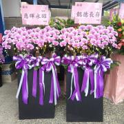 七株高架藝術蘭花盆(粉)-180公分...