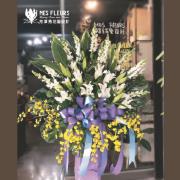 追思高架花籃(白色系1支)