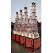 九層600公克大橋牌圓滿米150包燈光塔