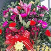 喜事高架藝術花籃