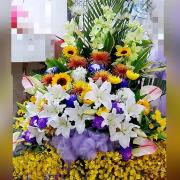 好事連連高架花籃