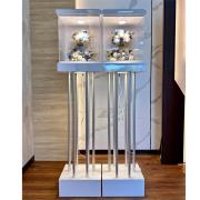 (租用)三對藍色永生花燈柱(豎靈到告別式)-限殯儀館