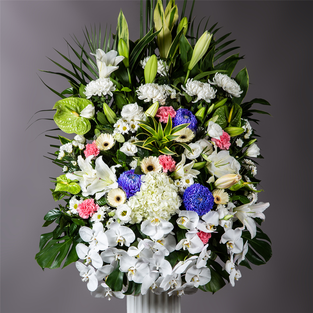D款追思蘭花藝術高架花籃(無法指定款式)