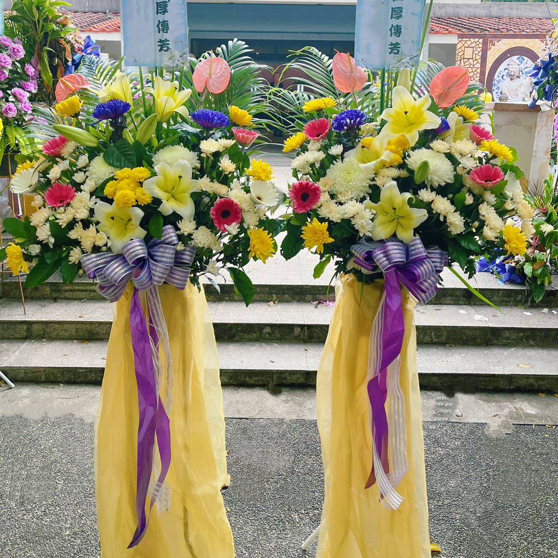 永懷思念高架花藍