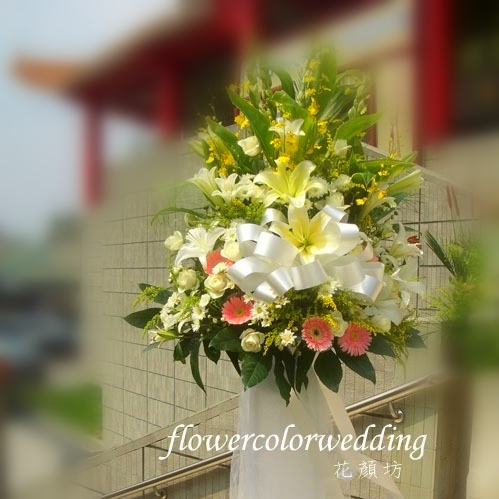 典雅高架藝術花籃