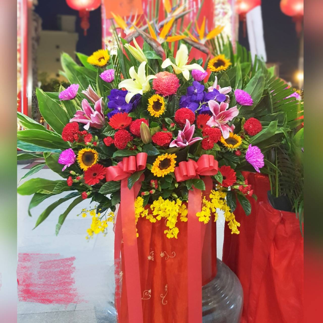 喜慶藝術花籃A款