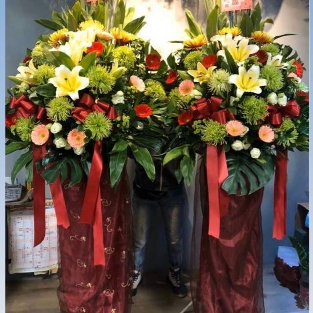 喜慶藝術花籃B01款