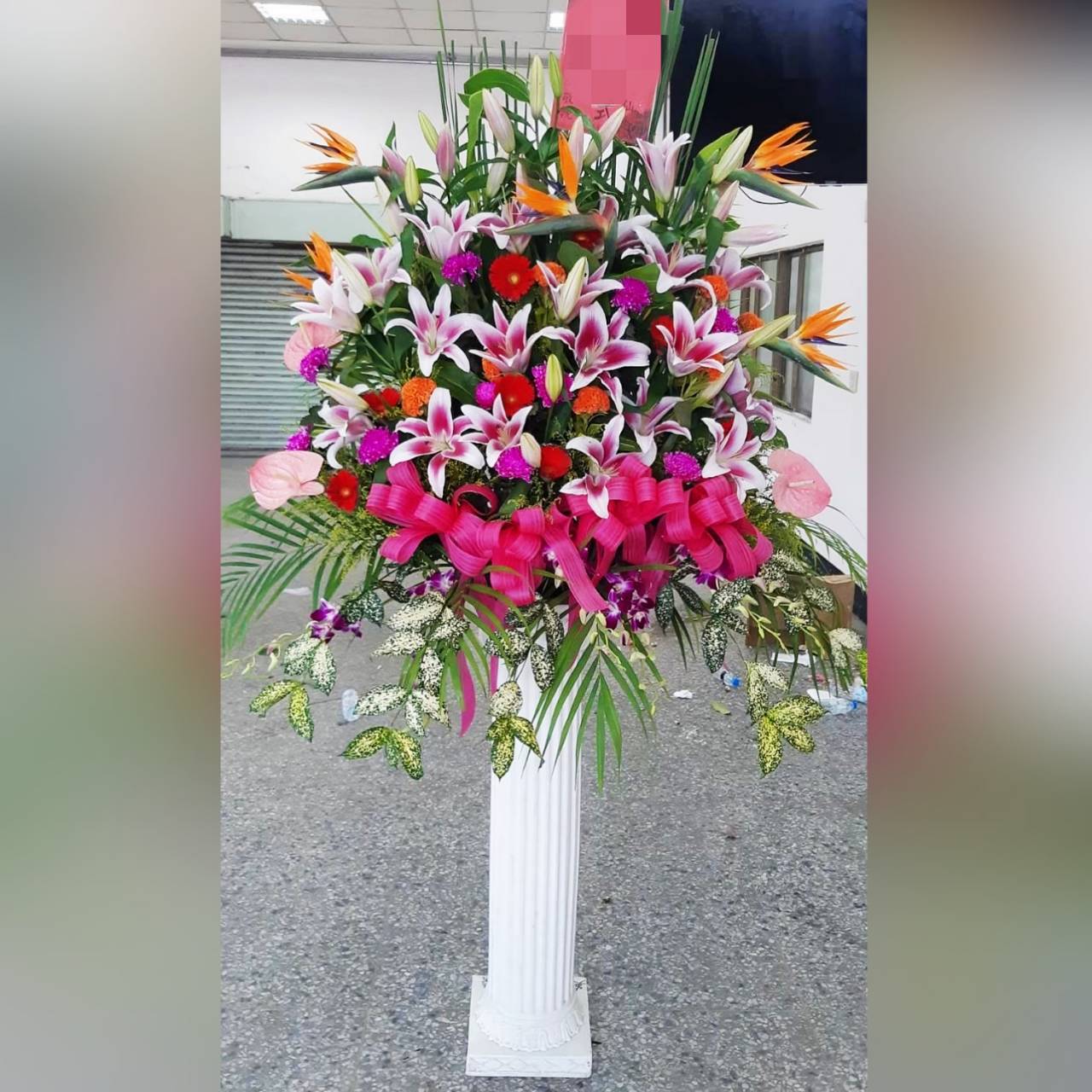 Y款典雅高架藝術花籃