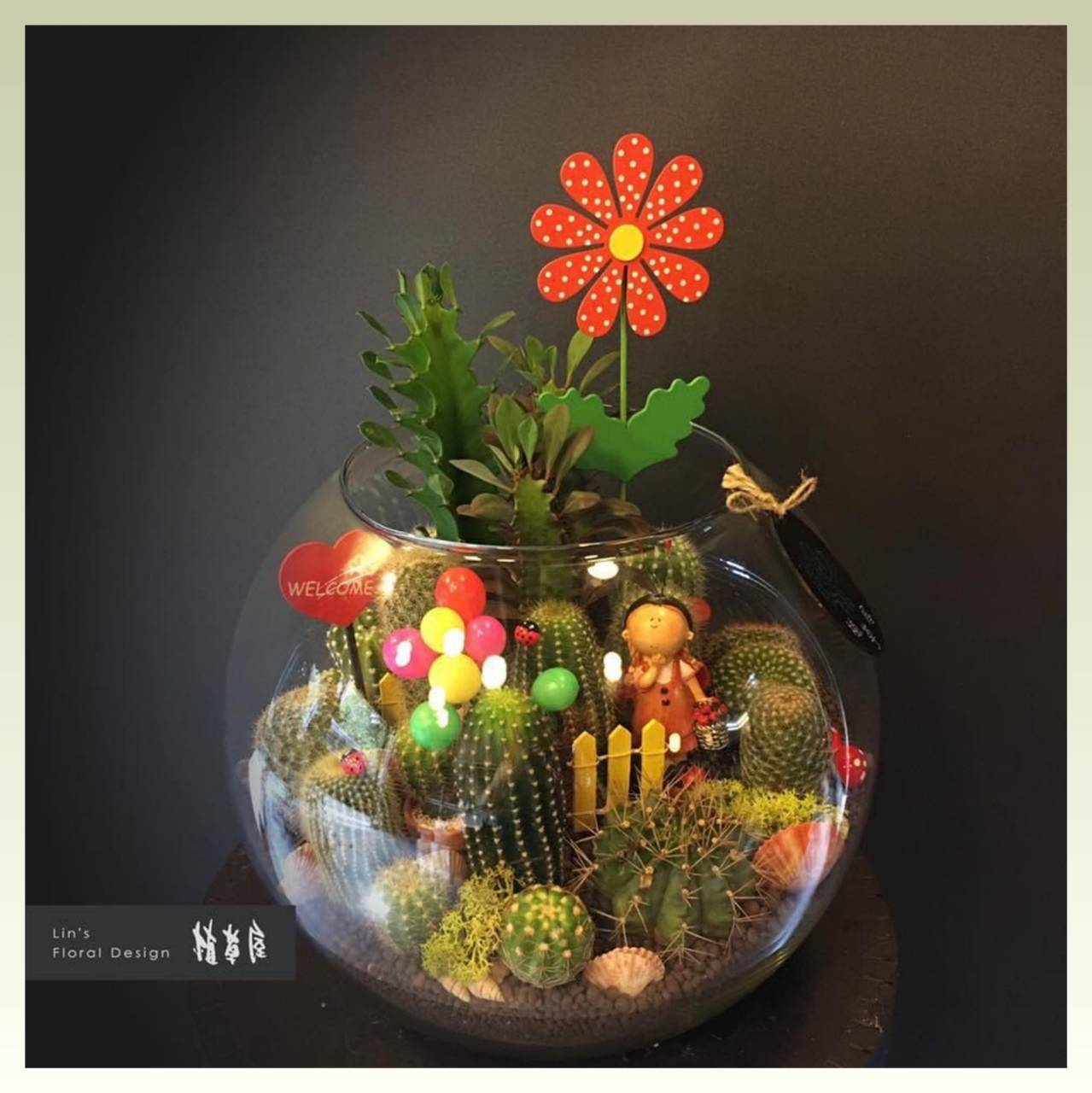 12吋多肉植物組合盆栽A