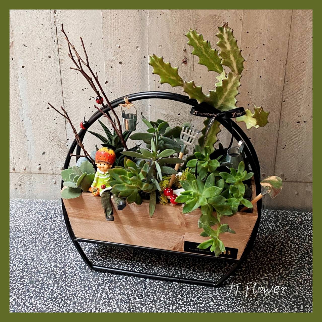 多肉植物組合盆栽D