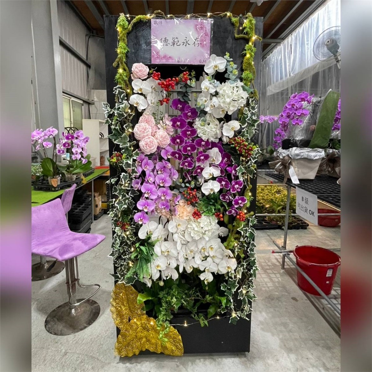 (館外)蘭花出租尊爵大黑框(告別式當天出租)