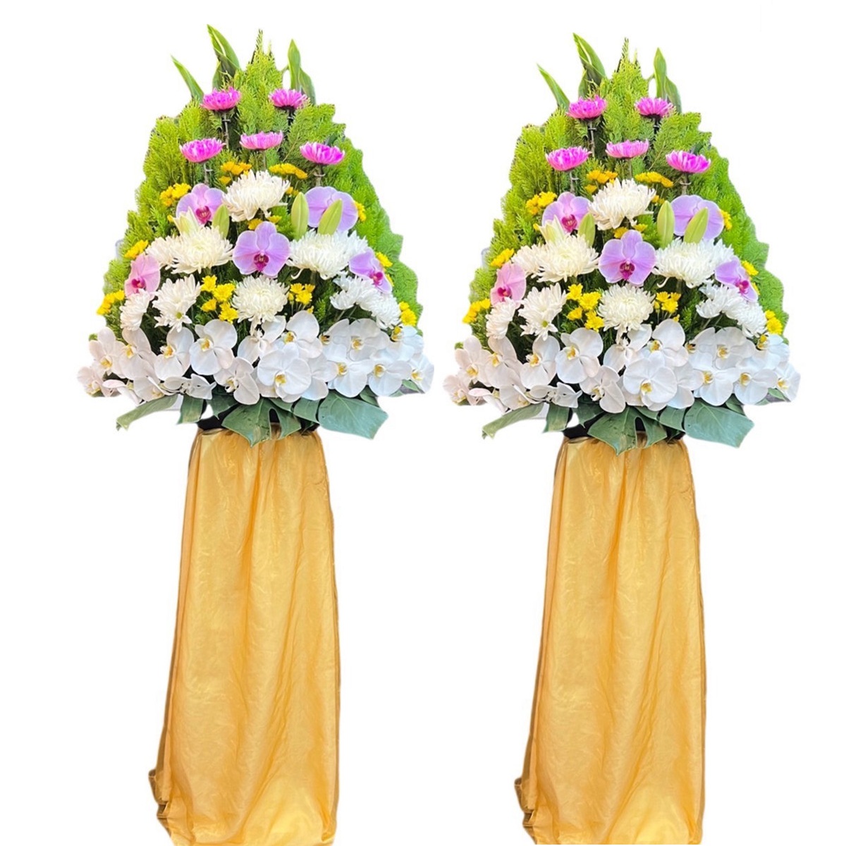 A款典雅高架花籃(限殯儀館內告別式)