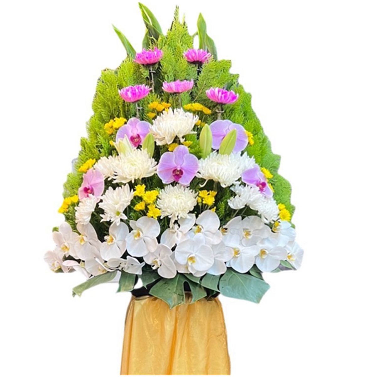 A款典雅高架花籃(限殯儀館內告別式)