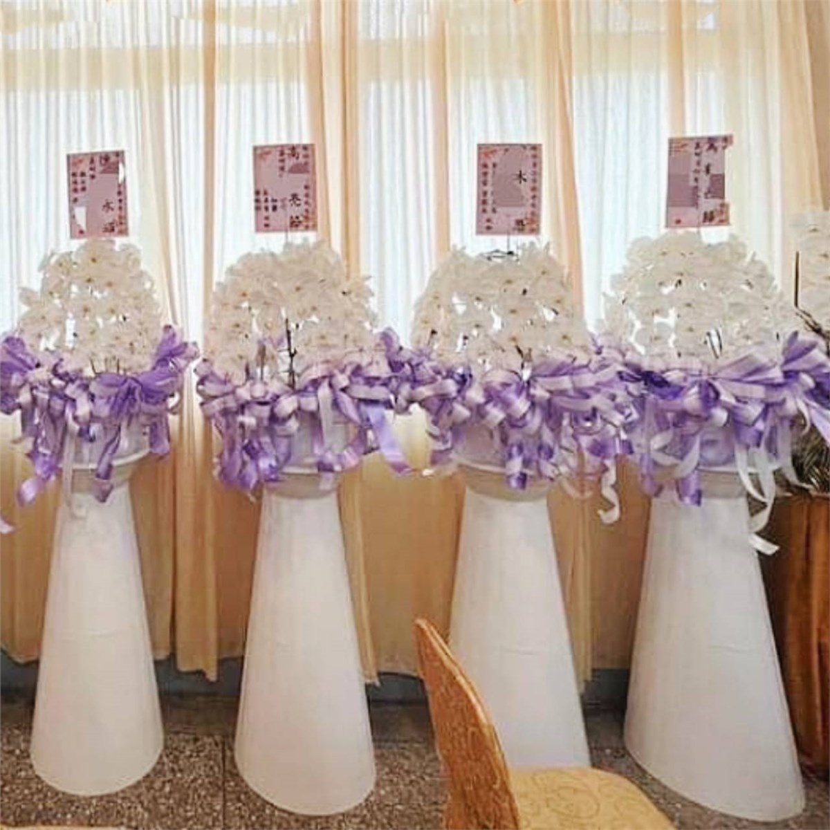 六合花球羅馬柱/3對/出租蘭花(限告別式單場)